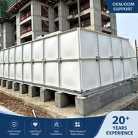 Réservoir d'eau OEM en PRV/FRP/SMC, taille personnalisée, panneau modulaire, direct usine, de 1m³ à 5000m³ pour distributeurs, entrepreneurs et projets