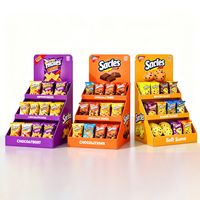 Étalage en carton personnalisé pour les produits alimentaires, les chips, les bonbons, les produits alimentaires, les étagères de supermarché, les magasins