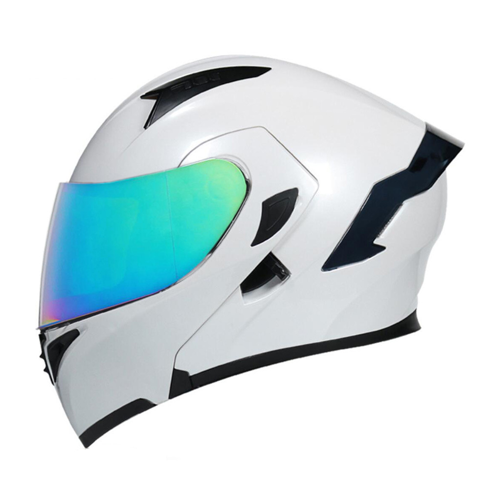 White with Colored Visor