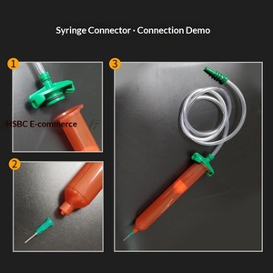 หลอดฉีดยาแบบอเมริกัน 3CC-55CC รุ่นใหม่ สีอำพัน พร้อมหัวต่อแบบหนาสำหรับกาว  พร้อมฟังก์ชั่นตัด สำหรับใช้ในอุตสาหกรรม A - Product Image 4