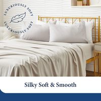 Ensemble de draps en mélange de polyester et de bambou de haute qualité Offre Spéciale ensemble de literie rafraîchissant et respirant de 4 pièces draps doux et soyeux