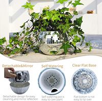 Planteur boule disco, planteur miroir avec chaîne, planteur suspendu, panier pot de fleurs, pot insérable pour plante d'intérieur, décoration d'intérieur