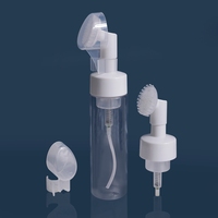 Flacon pompe vide pour mousse nettoyante visage avec brosse en silicone 100ml/150ml/200ml Distributeur de savon liquide