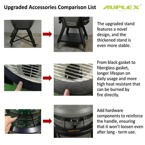AUPLEX XXL Kamado Joe da 27 Pollici, <span class=keywords><strong>Griglia</strong></span> <span class=keywords><strong>BBQ</strong></span> in Ceramica di Lusso per Cucina Esterna, Barbecue a Carbone per Esterni - Product Image 4