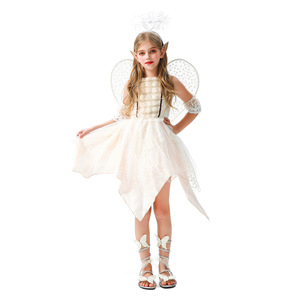 Disfraz de Ángel Hada para Niñas de Halloween, Vestido con Alas de Elfo y Flores, Traje para Fiesta Infantil - Product Image 3