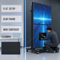 Afficheur LED d'intérieur pliable P2.5 couleur 4K HDR10 avec contrôle intelligent par application cloud, angle de vision de 170° et mise à jour de contenu sans fil
