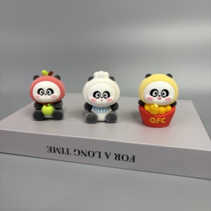 Figurine <span class=keywords><strong>en</strong></span> peluche Panda XiaoQ Food Fun au design original, boîte mystère, jouet animal mignon <span class=keywords><strong>en</strong></span> PVC souple, collection saine <span class=keywords><strong>pour</strong></span> enfants - Product Image 1