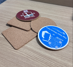 สติกเกอร์ NFC RFID ชิปสมาร์ทคอร์กธรรมชาติสำหรับร้านกาแฟ ร้านอาหาร แตะเพื่อติดตาม ทำธุรกิจโซเชียลมีเดียแบบออฟไลน์ - Product Image 3