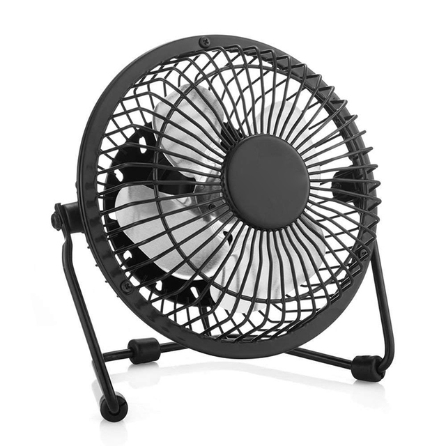 Wholesale Micro Electric Portable Cooling Fan Desk Strong Winds USB Fan Mini Table Fan Cooling Air Free Spare Parts Metal 100pcs