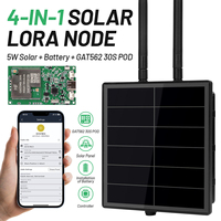 D5L-G1 Mesh Solar Node Repeater dengan GAT562 30S Kit Board 30dbm High Power LoRa PCB untuk Perangkat Meshtastic Meshcore Kits