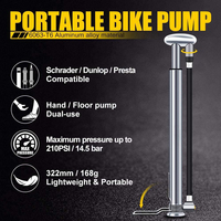 Bicyclette de conversion de la bouche Mini pompe à air pour vélo Pompe à air pour vélo Adaptateur Presta Pompe à vélo activée par le pied Pompes à vélo