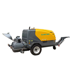 Máquina pulverizadora de hormigón <span class=keywords><strong>para</strong></span> mezcla semiseca de mortero, bomba de mortero con tolva, transportador de mortero montado en semirremolque - Product Image 6