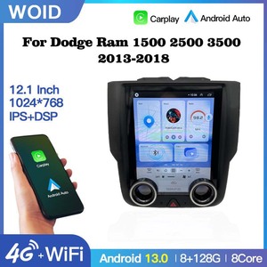 Android 14 Car Radio GPS Navi Multimedia Player Stereo for Dodge Ram 1500 2500 3500 2013-2018 Tesla Style Screen DSP CarPlay 4G - Product Image 2