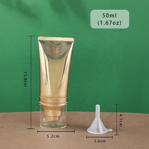 <span class=keywords><strong>LESO</strong></span> New Arrival Prêt à Expédier Soft Tube ABL High Light Oval Soft Tube avec Ariless Pump et clear Pump pour Skincare Serum - Product Image 6
