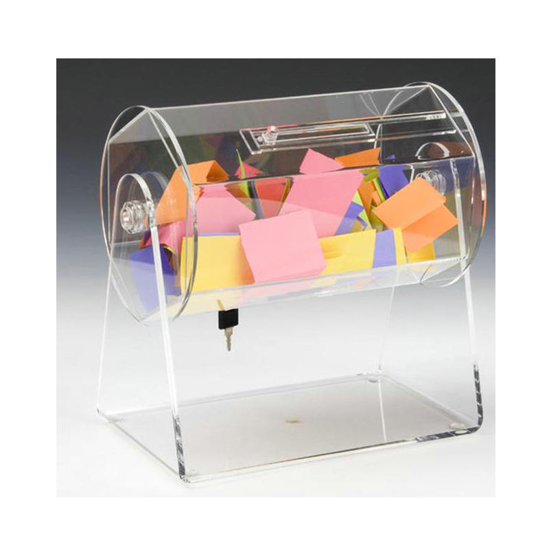 Scatola Donazioni Trasparente HMF 25x25cm - Urna Elettorale Con Chiave - Foto 2