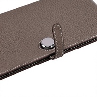 Dompet Panjang Kulit Mewah Wanita dengan Perlindungan RFID, Tempat Kartu Kredit, dan Kantong Ponsel
