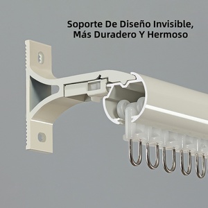 Riel de Cortina Enrollable de Aleación de Aluminio, Moderno, Resistente y Silencioso, para Decoración de Ventanas de Hogar y Hotel - Product Image 3