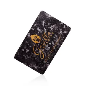 Черная металлическая визитная карточка с гравировкой данных на заказ