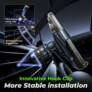 . LISEN New Arrival Aluminium Alloy <span class=keywords><strong>Gravity</strong></span> 360 ° Car Vent Phone Holder Anti-Shake Stable Mini Design pour IPhone - Product Image 2