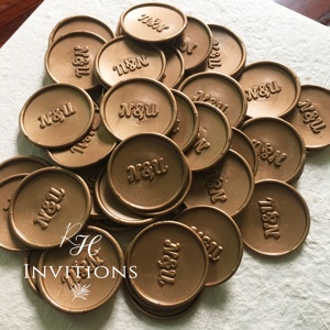<strong>Antique</strong> Retro Handmade Cotton Paper <strong>Wedding</strong> Card with Letterpress Debossed Wording and Initials Wax Seal <strong>Wedding</strong> <strong>Invitations</strong> - Product Image 5