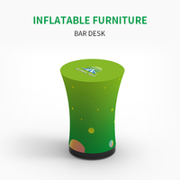 Bar gonflable portable moderne en TPU avec rangement, mobilier d'extérieur pour fêtes au bord de la piscine, plage, jardin et événements