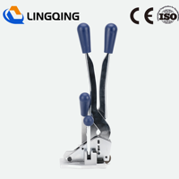 Outil de sanglage manuel S19 à roulement pour bande plastique PP 19 mm, scelleuse portative à boucle métallique pour emballage de cartons et palettes