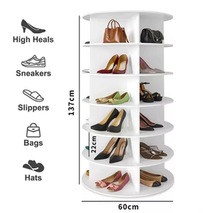 رف أحذية دوار لامع متعدد الوظائف مع شعار مخصص للاستخدام المنزلي الأكثر مبيعًا من كلوريد البولي فينيل - Product Image 5