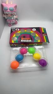 Cross-border Stress Release Ice Cream Rainbow-Colored Squishy <b>Ball</b> Gift Box Mini Sensory <b>Squeeze</b> Toy Set for Girls Youth - Product Image 6