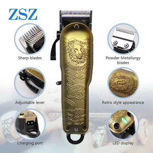 N-77 Hot Sale Zero gap Cordless Close Cutting Blade Trimmer Men Barber Electric Professional Rechargeable Hair Cutter Machine