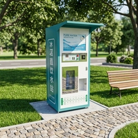 Distributeur d'eau RO commercial en libre-service, station d'eau pure avec paiement par QR code et carte IC pour les espaces publics et les communautés