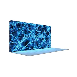 Dobrável Design Tecido Stretch Alumínio SEG Fácil Set Up 10x20ft Dobrável Portátil LED Light Box Exposição Booth Display