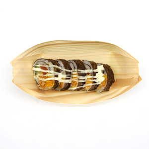 Vajilla Desechable Biodegradable <span class=keywords><strong>de</strong></span> Madera Natural Moderna <span class=keywords><strong>para</strong></span> Sushi, Apta <span class=keywords><strong>para</strong></span> Alimentos, <span class=keywords><strong>para</strong></span> Uso en Hoteles y Campamentos, Diseño Simple - Product Image 2