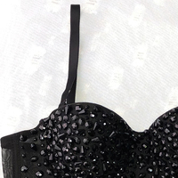 2024 dos nu couleur diamant bustier tubulaire soutien-gorge chaud arabe Sexy danse du ventre égyptien danse du ventre robe Sexy