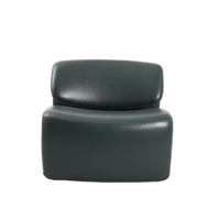 Fauteuil d'appoint sculptural de style Mid-Century Modern en cuir PU, en forme de M, pour salon, hôtel ou maison