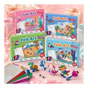 Kit d'autocollants DIY grande capacité avec feuilles arc-en-ciel, cartes thème animaux et châteaux, jouet de voyage pour enfants - Product Image 6