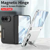 Étui de téléphone avec béquille magnétique intégrée et protection d'écran intégrée pour iPhone Duo