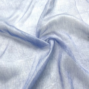 Translúcido azul cielo para Tencel ramio tela de lino gasa falda traje antiguo vestido para niños encaje tejido hogar textil uso - Product Image 1