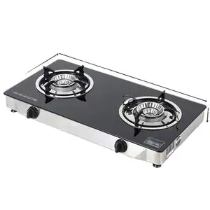 China best price cooking kitchen appliances stainless steel panel 2 burner hob stoves lpg gas stove