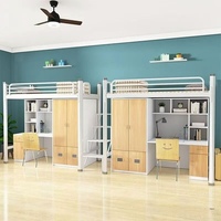 Lits superposés en métal modernes, durables et de haute qualité, de grande taille, pour adultes, avec escalier, pour les dortoirs scolaires, fabriqués en Chine, prêts à être expédiés