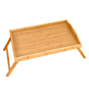 Mesa de bambú plegable para cama, bandeja de madera para servir el desayuno en la cama o para usar en el estudio. - Product Image 5