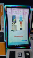 FUNOVA Kiosque en libre-service 32 pouces pour la vente de cartes d'arcade, la vente de billets, le paiement sans espèces, la recharge de cartes de membre et la gestion des paiements par carte bancaire (FEC)