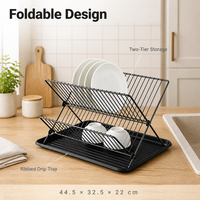 Nouveau style : Égouttoir à vaisselle en fer pour la maison, support de rangement et organisateur de cuisine