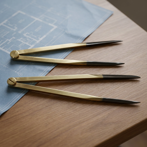 เครื่องมือช่างโลหะแบบโบราณ  แผ่นแบ่งแผนภูมิทองเหลืองชุบทอง ขัดเงาสองด้าน - Product Image 3