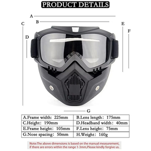 Gafas de Motocross con Lentes Polarizadas, Máscara de Motocicleta, Protección UV400, Gafas MX, Gafas de Seguridad Deportivas <span class=keywords><strong>para</strong></span> Hombre, Logotipo Personalizado - Product Image 2