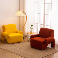 Fauteuil nordique de luxe personnalisé petit canapé simple pour appartement salon et salon tissu pour villas