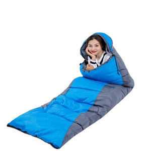 Sac de couchage personnalisable pour adulte et enfant, double enveloppe, type momie, en nylon, rembourrage en duvet d'oie, pour le camping d'hiver en plein air, par temps froid - Product Image 1