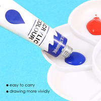Foska Acrylique Kit 12 Couleur 12ml Non-toxique Dessin Art Artisanat DIY Acrylique Feuille Couleur Peintures pour Artiste Étudiants Enfants