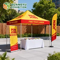 Tente de marché commerciale pliable, tente de plage instantanée, tonnelle pop-up, auvent personnalisé imprimé, tente de marque de bonne qualité 3x3
