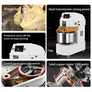 Mélangeur à spirale commercial 20L, petit mélangeur à spirale <span class=keywords><strong>pour</strong></span> <span class=keywords><strong>pain</strong></span> et pizza - Product Image 3