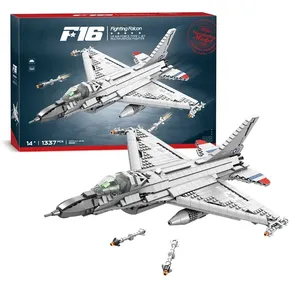 Bloques de Construcción del Avión de Combate F-16 Fighting Falcon, 1427 Piezas, Modelo de Avión Militar Estadounidense, Ladrillos de Juguete para Decoración de Escritorio, Regalos Navideños para Niños - Product Image 1